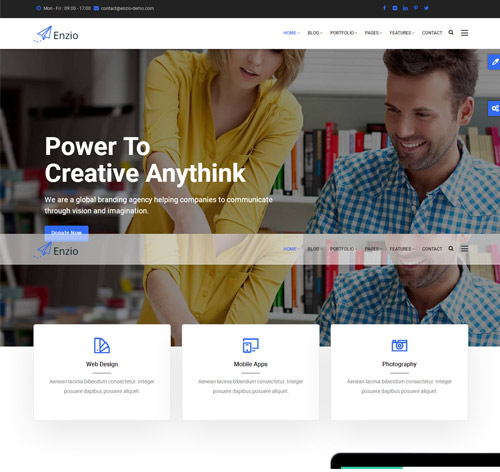 Enzio - Responsive Multipurpose Business Drupal 8.5 Theme