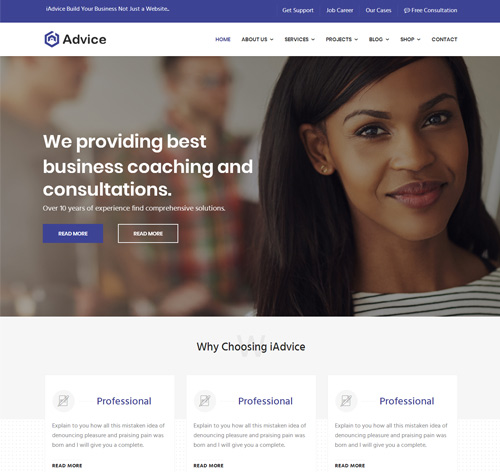 iAdvice - Business Consulting and Professional Services Joomla Template