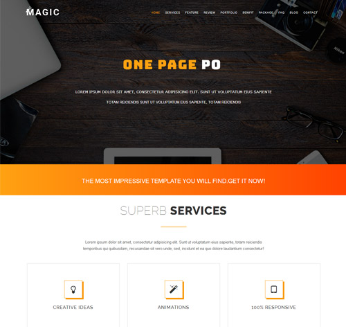 Magic - Multipurpose Onepage Drupal 8.5 Theme