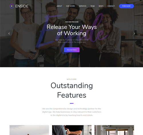 Enside - Multipurpose Onepage WordPress Theme