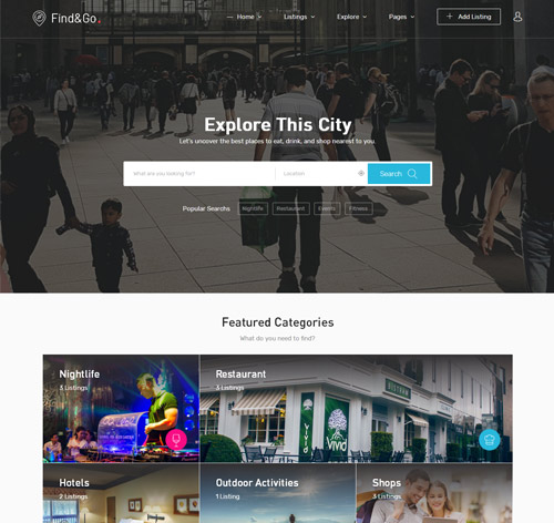 Findgo - Directory & Listing WordPress Theme
