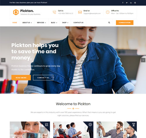 Pickton - Business Consulting Services WordPress Theme