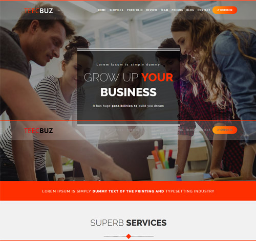 TeecBuz - Business Onepage Multi-Purpose Helix Ultimate Joomla Template