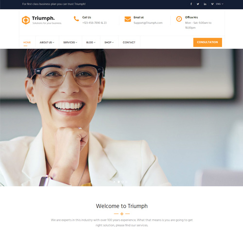 Triumph - Business Consulting and Professional Services Joomla Theme