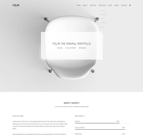 Folim Lite - Clean Minimalist Portfolio WordPress Theme