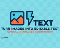 Pic to Txt : jQuery plugin to Turn Images into Editable Text