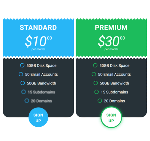Pricing Table Style 99
