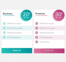Pricing Table Style 101