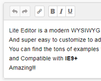 Lite Editor : JavaScript WYSIWYG Editor