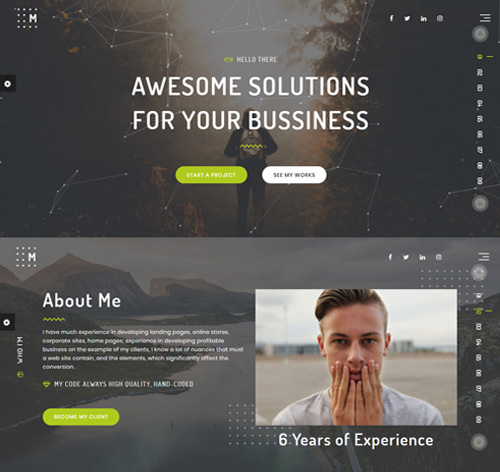 Mumbrass - Full Screen Personal Portfolio WordPress Theme