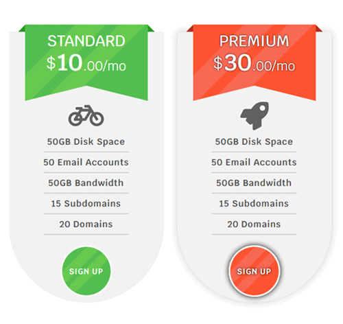 Pricing Table Style 104