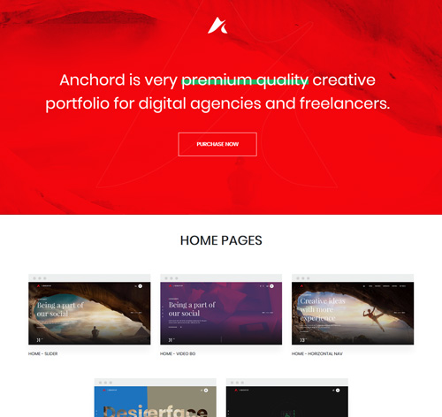 Anchord | Freelancer & Creative Agency Portfolio Theme