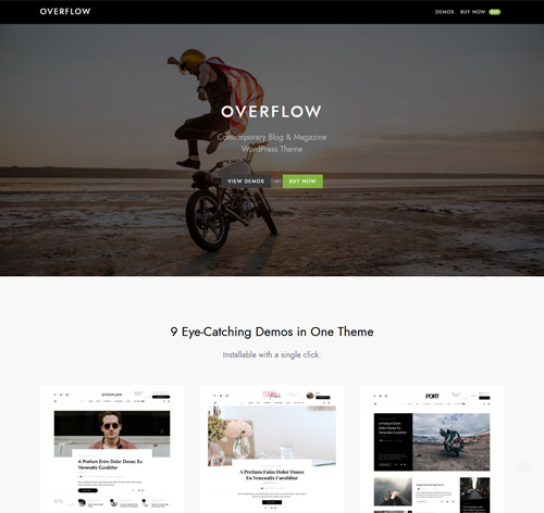 Overflow - Contemporary Blog & Magazine WordPress Theme