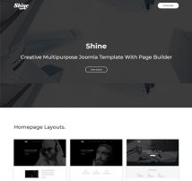Shine - Creative Multipurpose Joomla Template With Page Builder