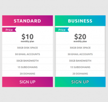 Pricing Table Style 108