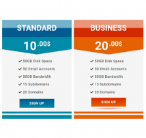 Pricing Table Style 110