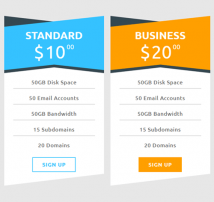 Pricing Table Style 117