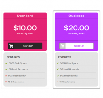 Pricing Table Style 120