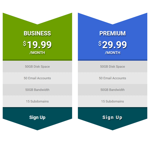 Pricing Table Style 123