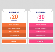 Pricing Table Style 124