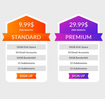 Pricing Table Style 138
