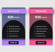 Pricing Table Style 144