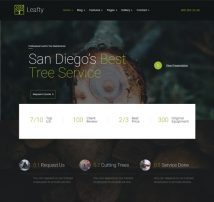 Leafty - Green Joomla Template for Tree Removal and Lumberjack Company