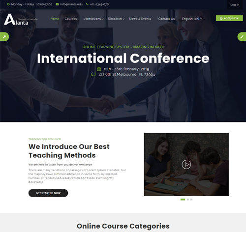 Alanta - Responsive Premium Moodle Theme, based on Bootstrap 4