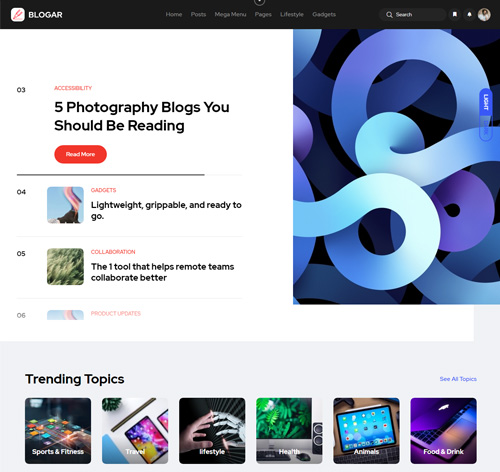 Blogar - Blog Magazine Template