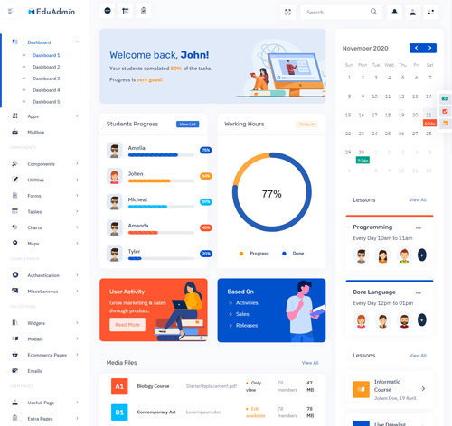 Eduadmin - Responsive Bootstrap Admin Template Dashboard