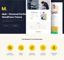Mak - Personal Portfolio & Resume WordPress Theme