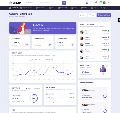 Spruha - HTML Dashboard Template