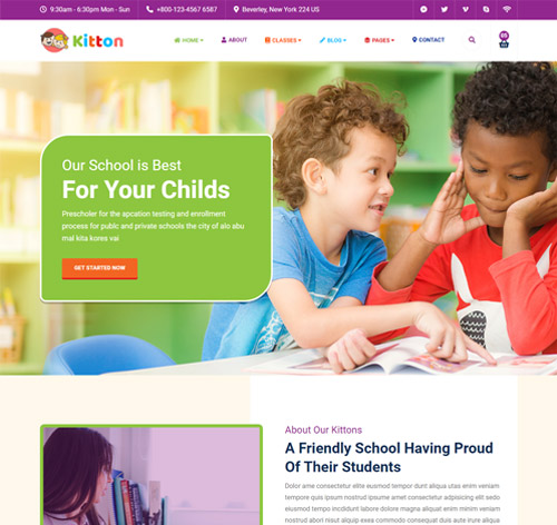 Kitton - Kids Kindergarten And Pre-School HTML Template