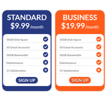 Pricing Table Style 199