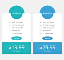Pricing Table Style 222