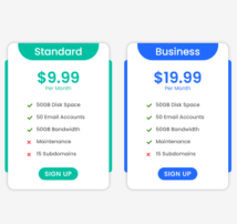 Pricing Table Style 239