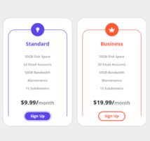 Pricing Table Style 270