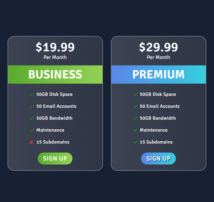 Pricing Table Style 276