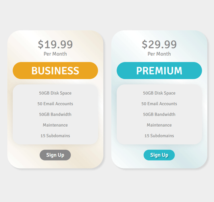 Pricing Table Style 278