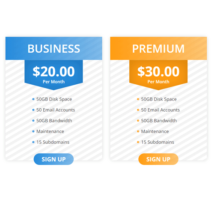 Pricing Table Style 281