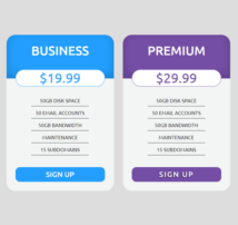 Pricing Table Style 284
