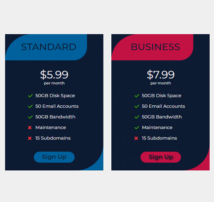 Pricing Table Style 295